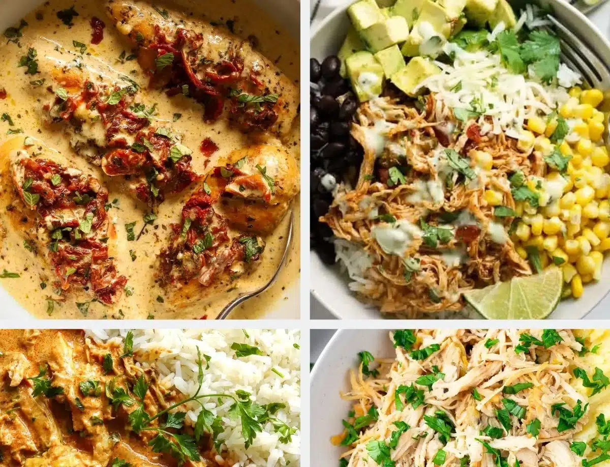 Delicious protein crockpot dinners with over 35g protein each.