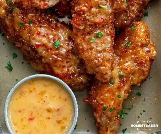 Bang Bang Chicken with Thai Sweet Chili Sauce Recipe | Fried Chicken Breast Recipes with Sauce, Crispy Chicken with Tangy Sauce, Chicken Breast Fried with Panko