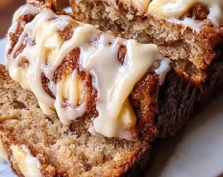 Cinnamon Roll Banana Bread