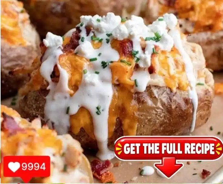 Crack Chicken Stuffed Baked Potatoes