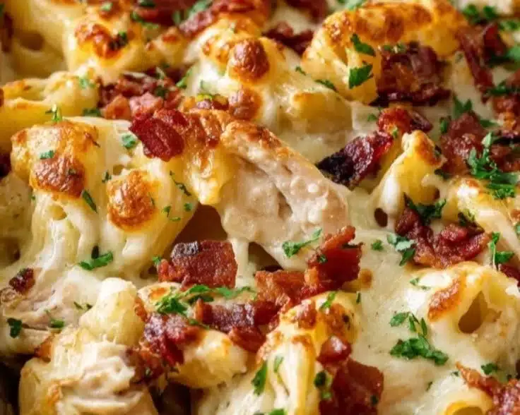Delicious homemade crazy good casserole served in a dish