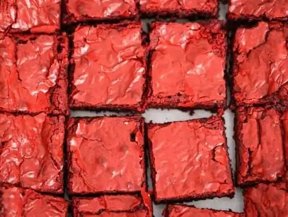 Decadent Red Velvet Brownies Recipe | Homemade Red Dessert Recipe, Red Velvet Brownies from Scratch, Brownie Recipes