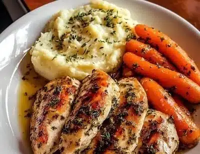 Healthy chicken mashed potatoes with carrots - easy dinner recipe