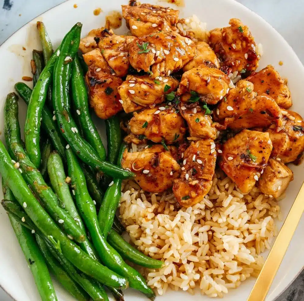 Fall Dinner Ideas: Honey Garlic Chicken and Green Beans