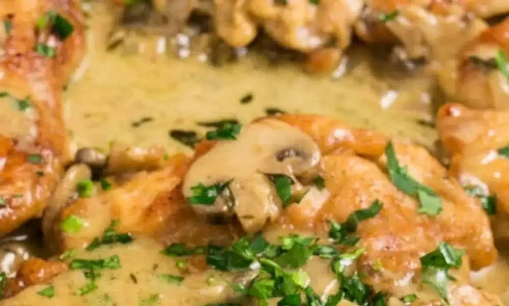 Gordon Ramsay's Marsala Chicken dish, showcasing flavorful chicken with mushrooms and Marsala wine.