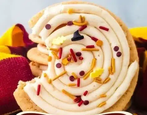 Delicious Butterbeer Cookies inspired by Harry Potter recipes.