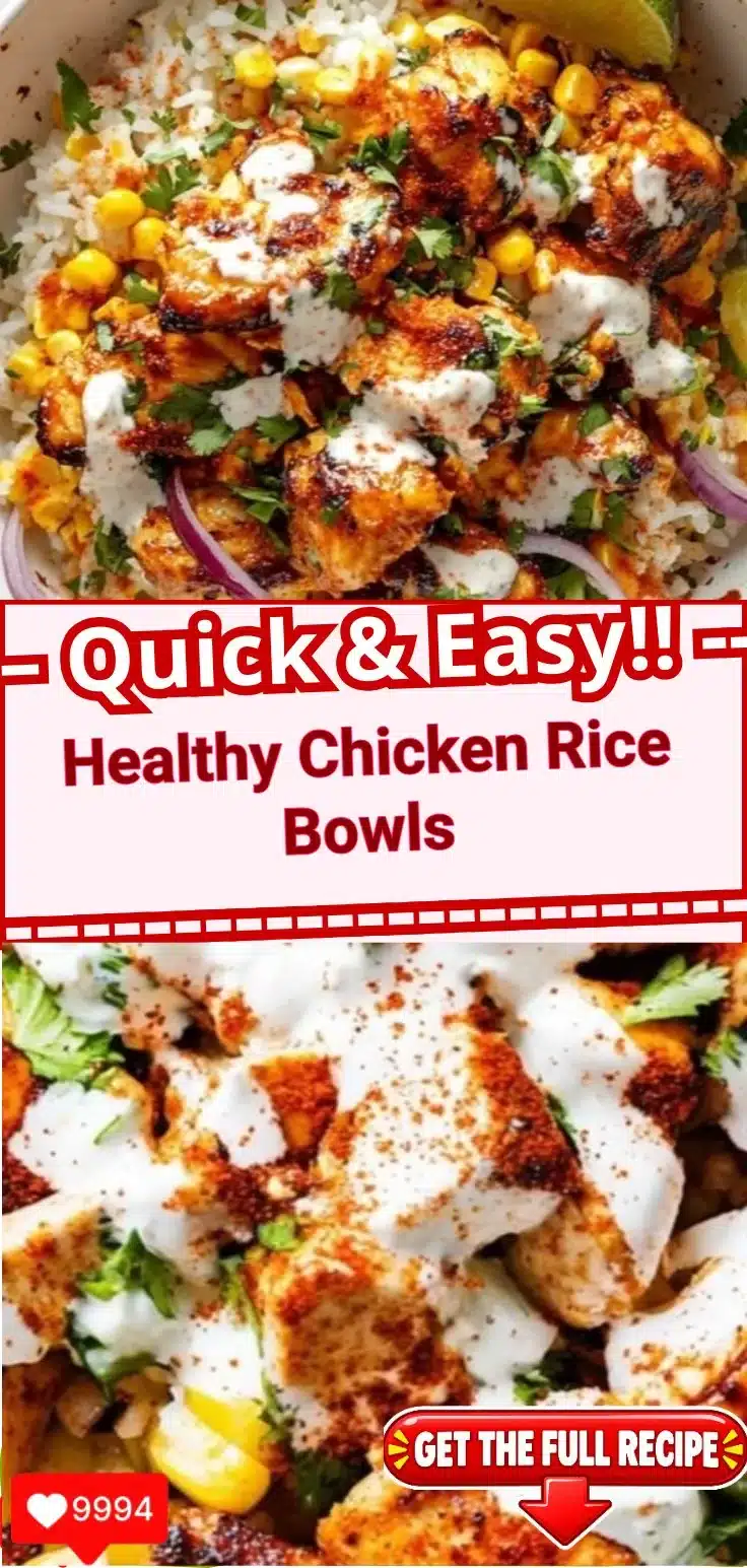 Healthy Chicken Rice Bowls