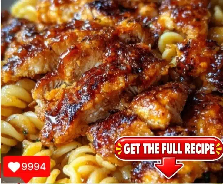High Protein BBQ Chicken Pasta Salad