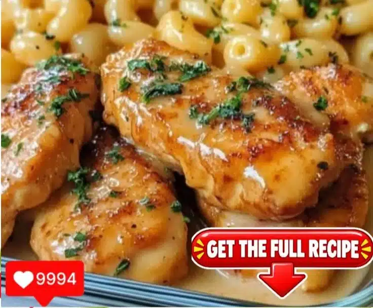 High-Protein Honey Garlic Butter Chicken with Mac & Cheese