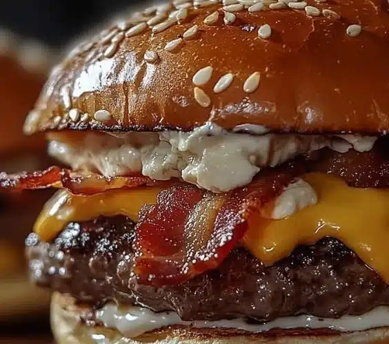 Juicy Ground Beef Smash Burgers with Feta Cheese Twist
