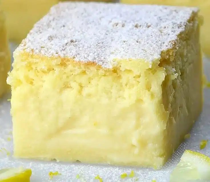 Lemon Custard Cake – Easy Magic Cake Recipe
