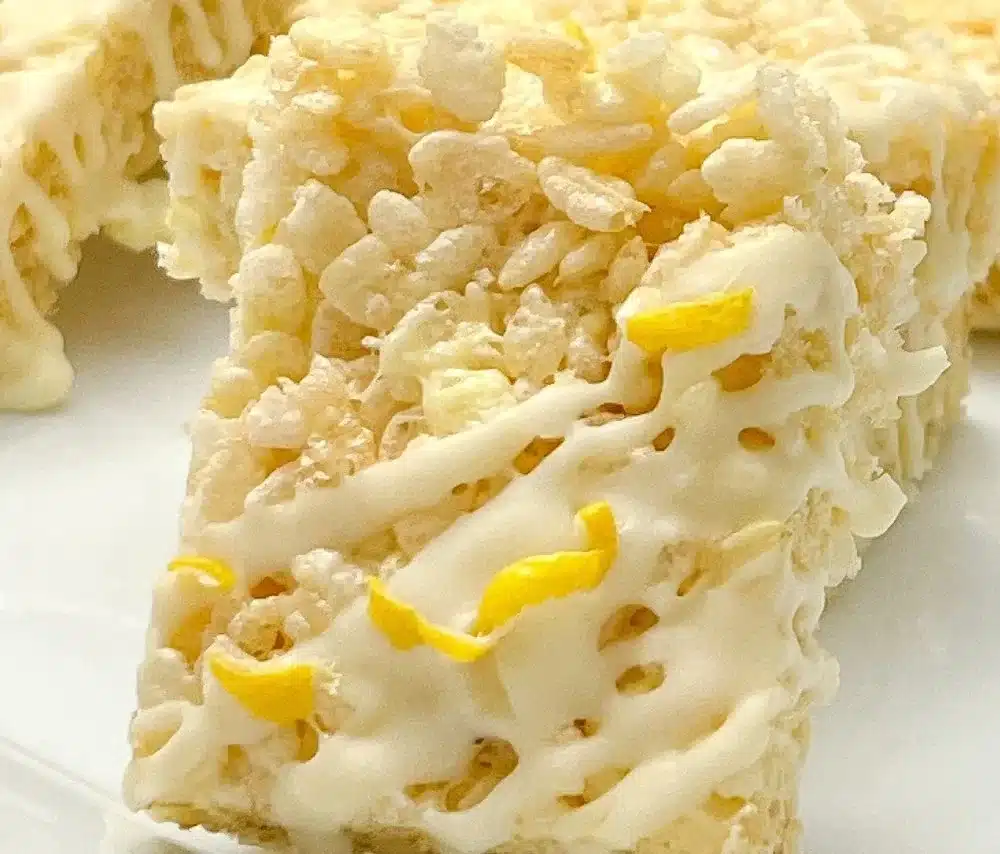 Delicious Lemon Rice Krispy Treats with a citrus twist