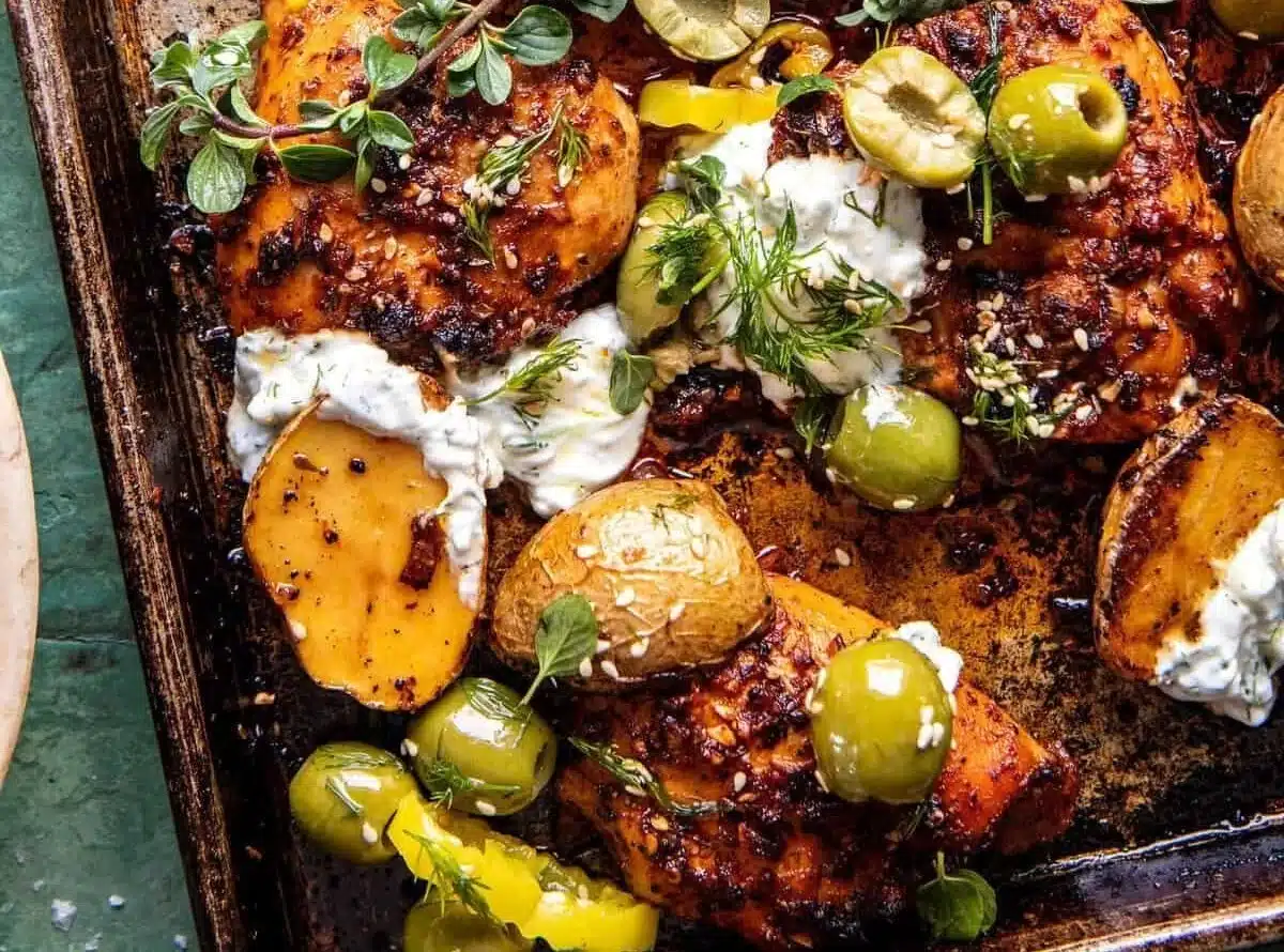 Sheet Pan Lemon Balsamic Chicken and Potatoes