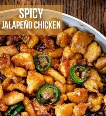 Delicious Spicy Jalapeño Chicken dish garnished with fresh herbs
