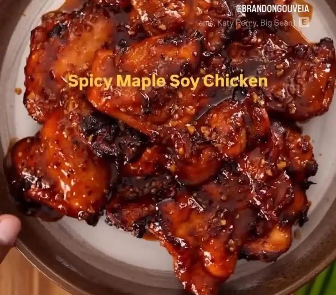 Spicy Maple Soy Chicken by @brandongouveia on Instagram — Recipe in comments!