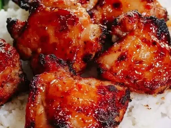 Sticky Sweet Chili Chicken Thighs in Air Fryer
