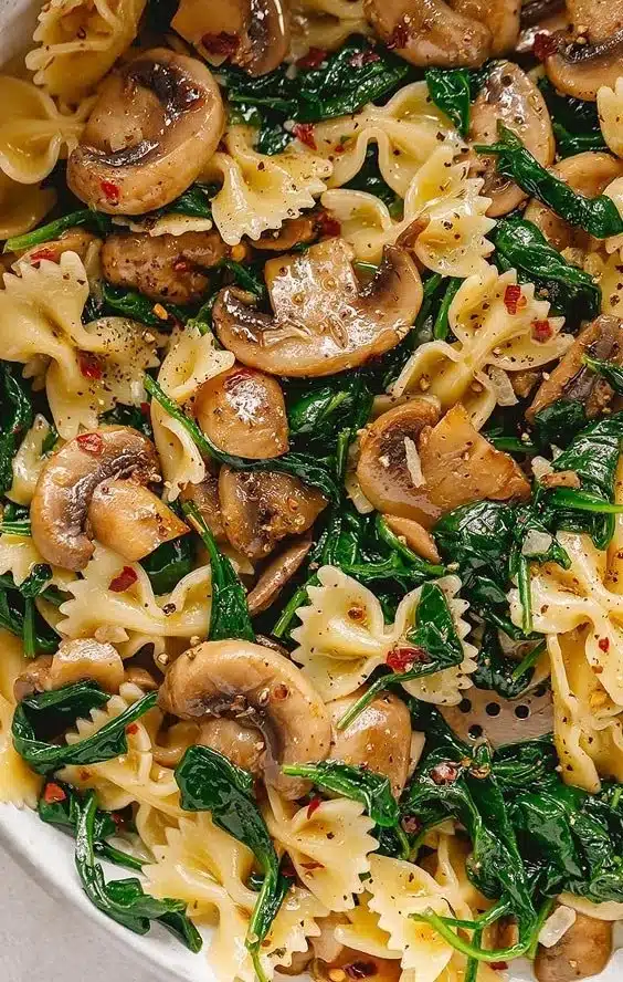 Wyndham Hotels in Fargo, ND | Dinner recipes with mushrooms and spinach, Dinner ideas with mushrooms and spinach, Parmesan spinach mushroom pasta skillet